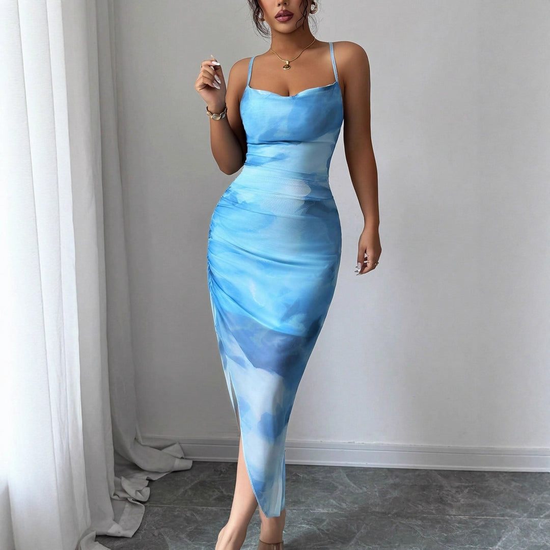 Damen Wickelkleid mit asymmetrischem Schnitt und raffinierten Rüschendetails R&B