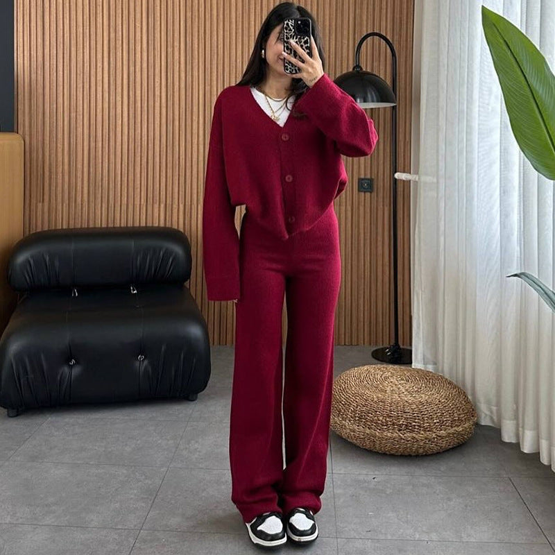 Damen lässiger Strickanzug R&B