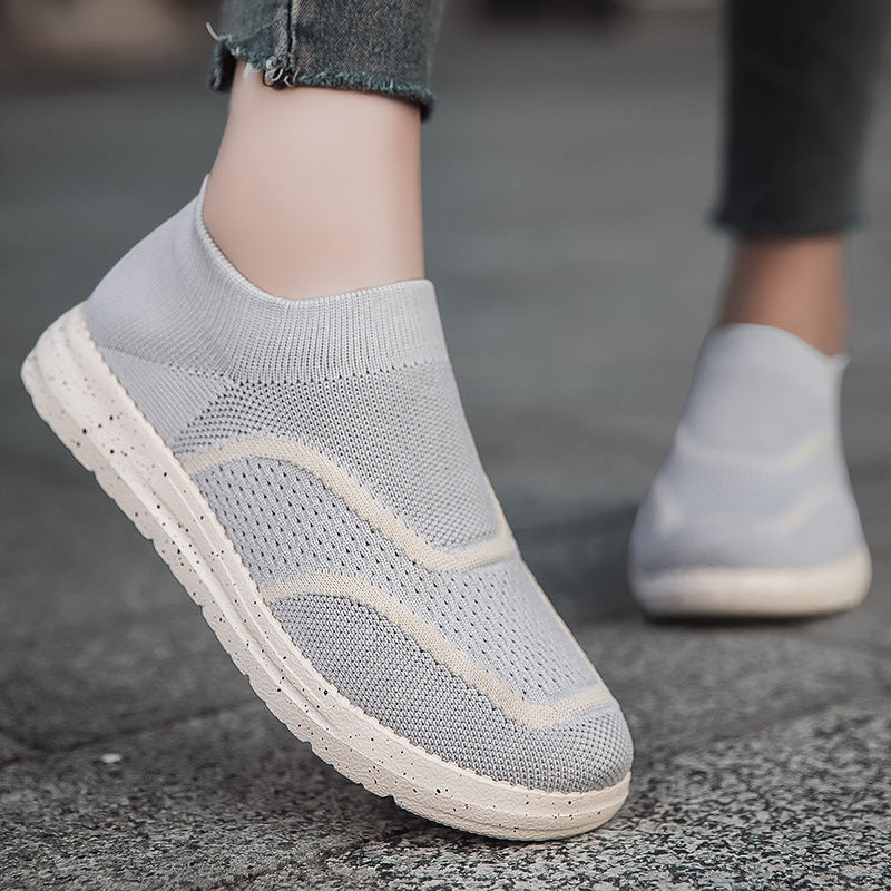 Damen Sportliche Strick-Sneaker mit flexiblem Obermaterial