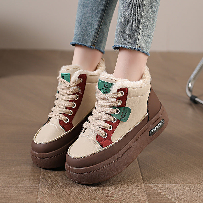 Damen High-Top Sneakers mit wärmendem Innenfutter und modischem Design R&B
