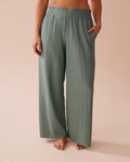 Damen Weite Plissee-Hose mit elastischem Bund und seitlichen Taschen R&B