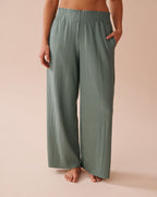 Damen Weite Plissee-Hose mit elastischem Bund und seitlichen Taschen R&B