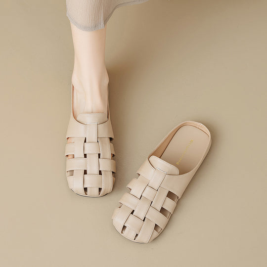 Damen Komfortable und stilvolle Clogs mit hübscher Faltendetail R&B