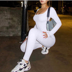 Damen Eleganter Langärmliger Body mit Figurbetontem Schnitt R&B