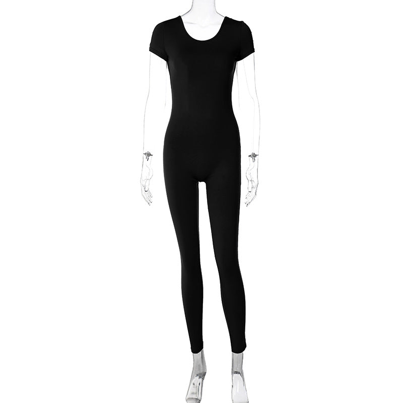 Damen figurbetonter Jumper mit kurzen Ärmeln R&B