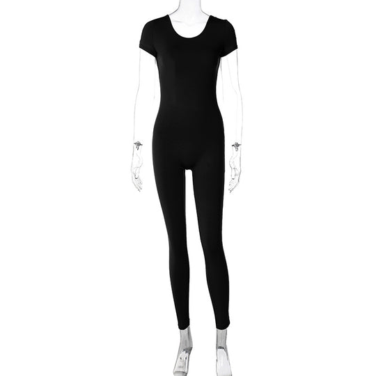 Damen figurbetonter Jumper mit kurzen Ärmeln R&B
