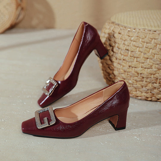 Damen elegante Absatzschuhe mit modischem Schmuckdetail R&B