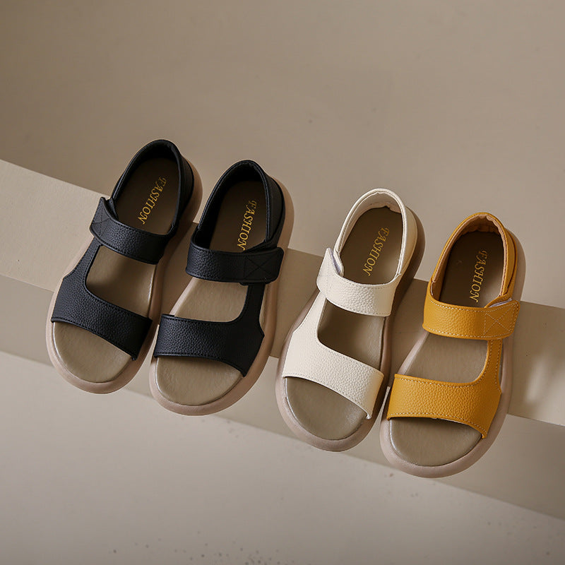 Damen Komfortable Sandalen mit verstellbaren Klettverschlüssen