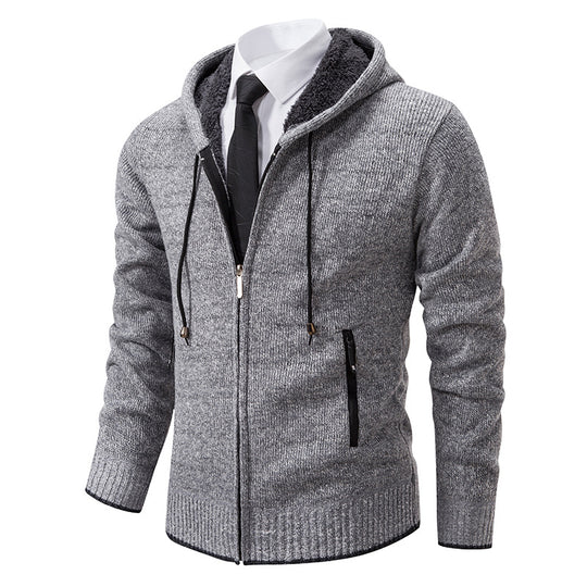 Herren Kapuzenjacke mit softem Fleece-Futter und eleganten Details R&B