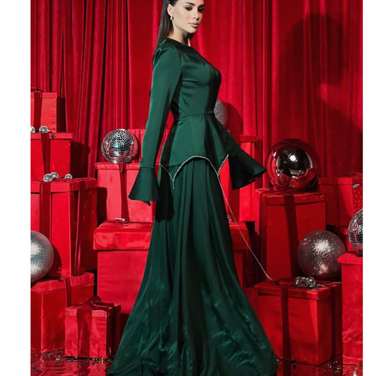 Damen Elegantes Abendkleid mit fließendem Schnitt und hochwertigen Details R&B