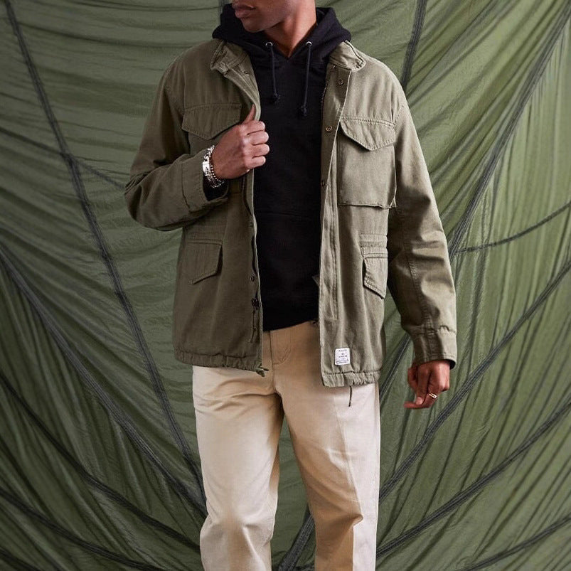 Herren Utility-Jacke mit praktischen Taschen und robustem Design