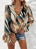 Damen Bluse mit modischem Farbmuster