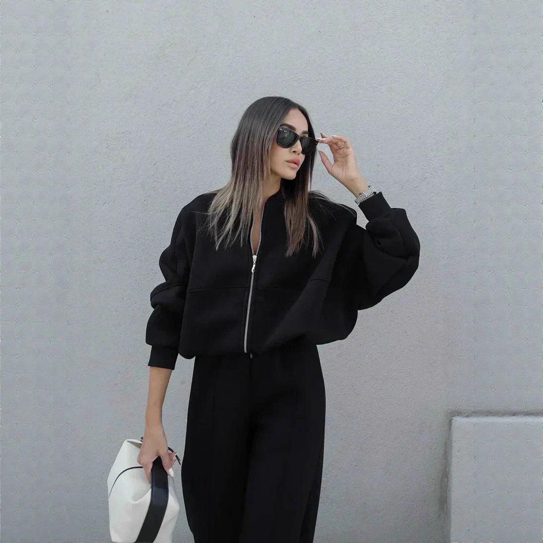 Damen Komfortabler und stilvoller Hosenanzug mit oversized Oberteil R&B