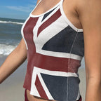 Damen Crop-Top mit Britischem Motiv R&B