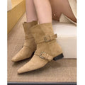 Damen Stylishe Ankle-Boots mit modischem Ketten-Detail und Absatz R&B