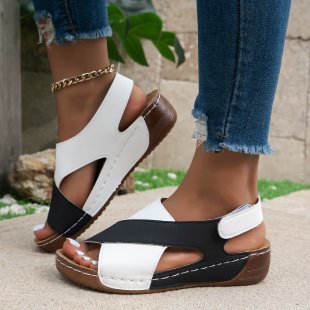 Damen offene Riemensandalen mit modischem Cross-Design R&B