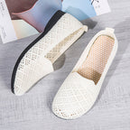 Damen atmungsaktive Slip-On Ballerinas aus luftdurchlässigem Material