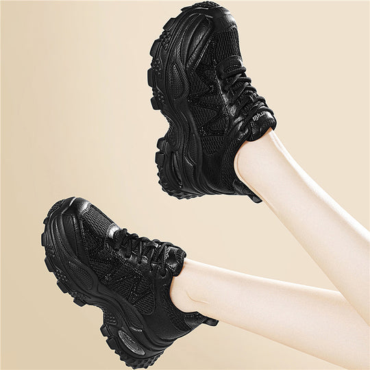 Damen Sportliche und stylische Chunky Sneakers mit atmungsaktivem Mesh und dämpfender Sohle R&B