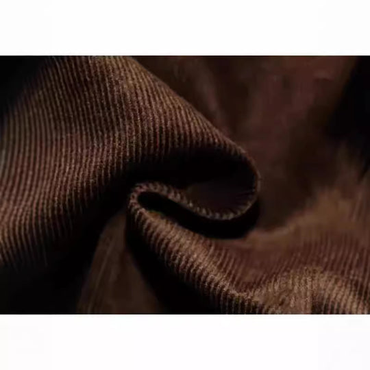 Herren Cord-Polohemd mit Knopfleiste und klassischem Kragen R&B