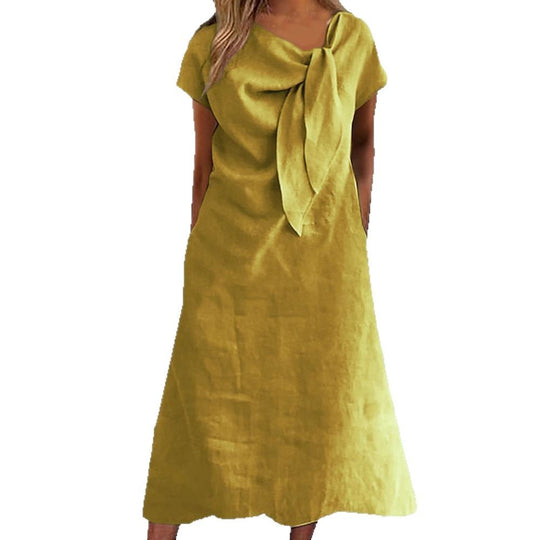 Damen Maxikleid mit schickem Schleifen-Design R&B