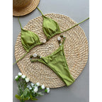 Damen Triangel-Bikini mit eleganten Verzierungen R&B