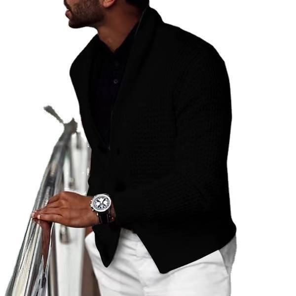 Herren modischer Strickblazer mit strukturiertem Design R&B