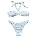Damen Bandeau-Bikini mit elegantem Ringdetail R&B