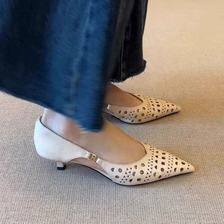 Damen elegante Pumps mit filigranen Cut-Outs und bequemer Innensohle R&B