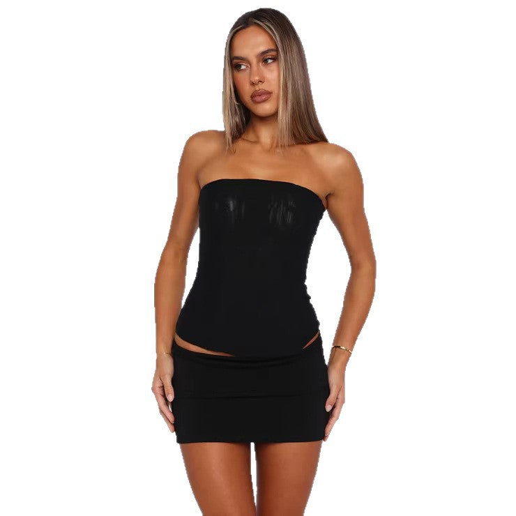Damen Dessous-Kleid mit eleganten Fransen und transparentem Oberteil R&B