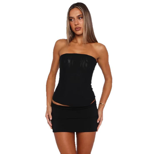 Damen Dessous-Kleid mit eleganten Fransen und transparentem Oberteil R&B