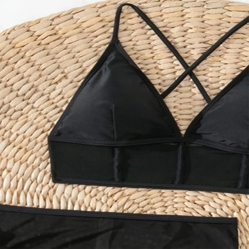 Damen Set aus transparentem Oberteil und Rock R&B