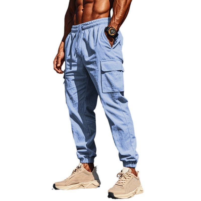 Herren Cargo-Jogginghose mit verstellbarem Kordelzug und mehreren Seitentaschen R&B