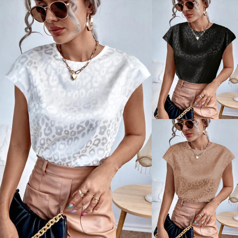 Damen T-Shirt mit modernem Leo-Print und lässigem Schnitt R&B