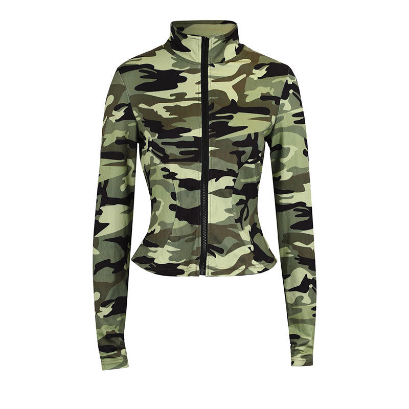 Damen Sportliche Jacke mit hohem Kragen und durchgehendem Reißverschluss R&B