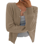 Damen kuschelige Strickjacke R&B