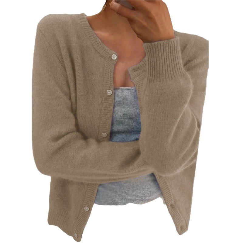 Damen kuschelige Strickjacke R&B