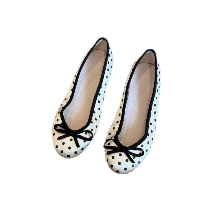 Damen Ballerinas mit verspieltem Polka-Dots-Muster und komfortablem Fußbett R&B