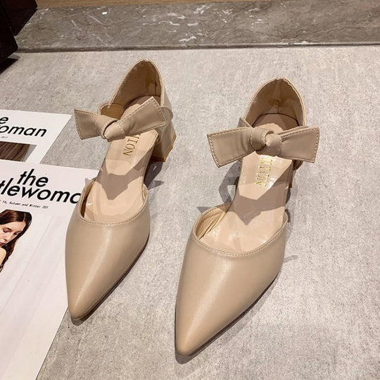 Damen Elegante Slingpumps mit Schleifenverzierung R&B