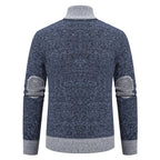 Herren Strickjacke mit modernem Zipper und hochwertiger Struktur