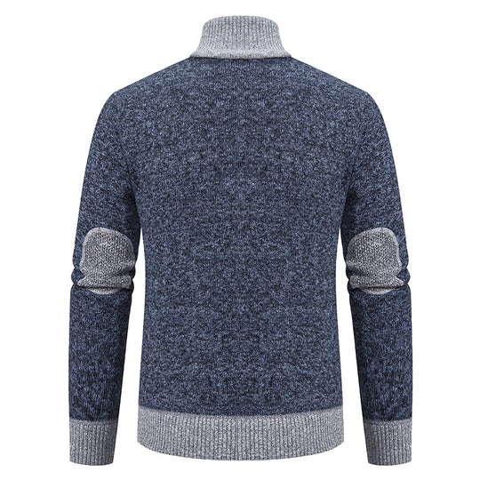 Herren Strickjacke mit modernem Zipper und hochwertiger Struktur R&B