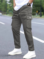 Herren Cargo-Hosen im modernen Design mit praktischen Taschen Hedi-Mode