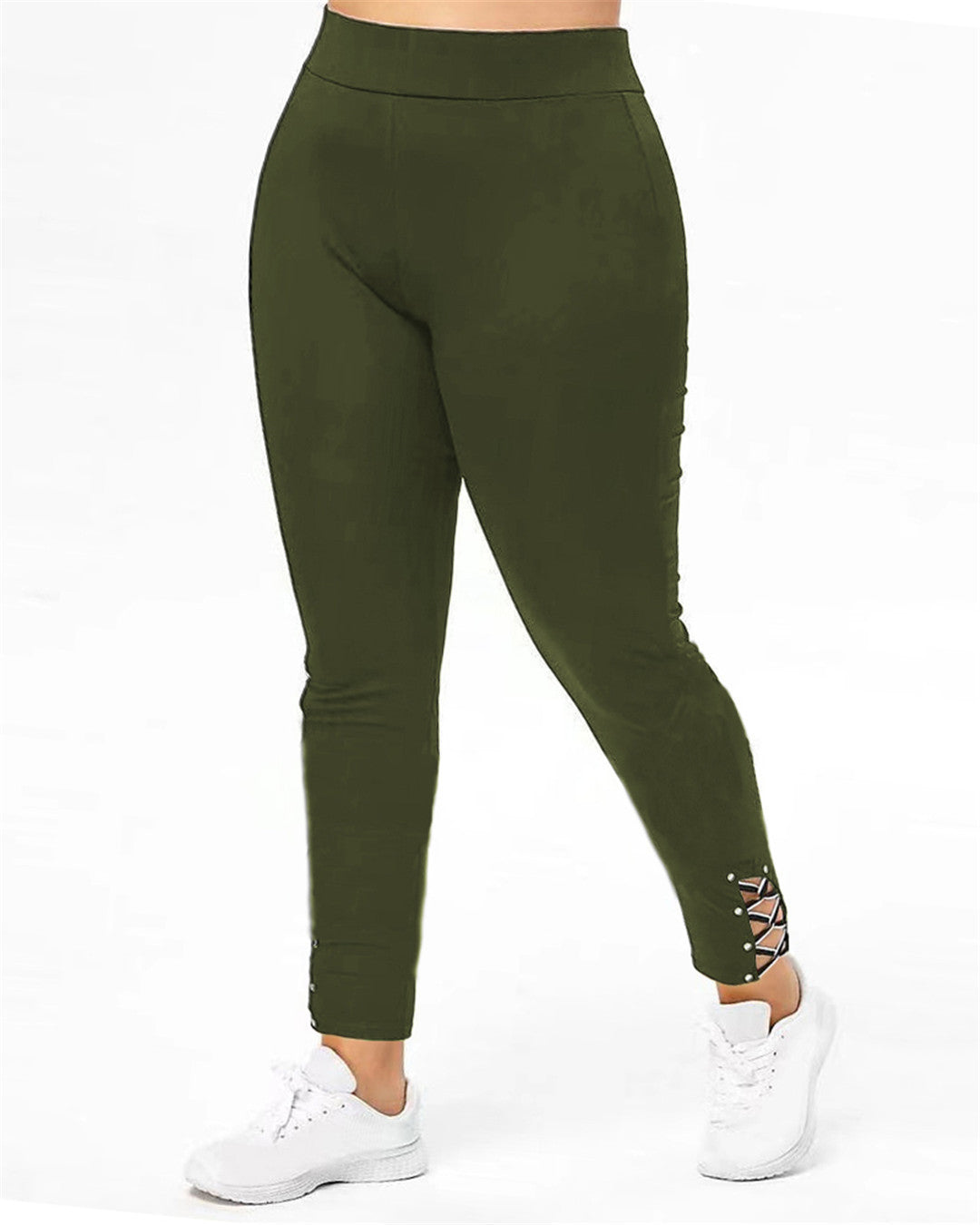 Damen Sportleggings mit dekorativen Schnürdetails R&B