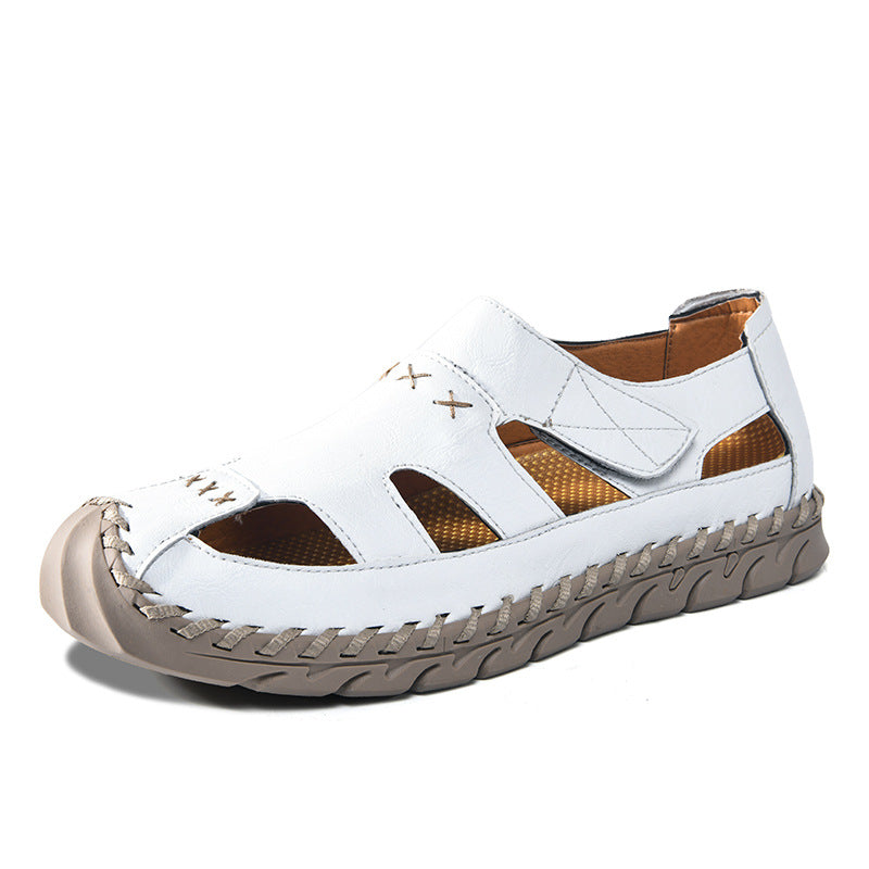 Herren Bequeme Leder-Sandalen mit luftiger Belüftung R&B
