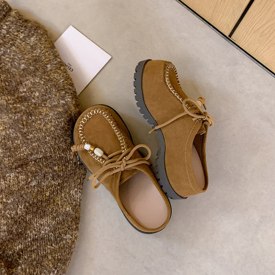 Damen Mokassins mit einzigartigem Schnürdetail und rutschfester Sohle R&B