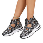 Damen Sportliche Freizeitschuhe mit floralem Design und rutschfester Sohle R&B
