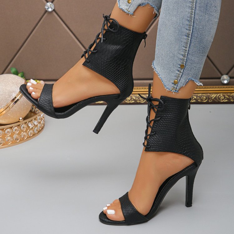 Damen Geschlossene Pumps mit Schnürung und Hohem Absatz R&B