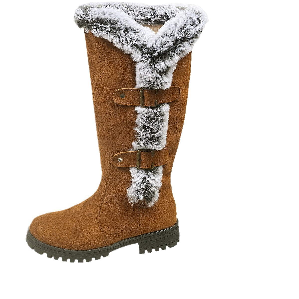 Damen Winterstiefel mit kuscheligem Kunstfellkragen und rutschfester Sohle R&B
