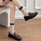 Damen elegante Mokassins mit modischem Schnallenverschluss R&B