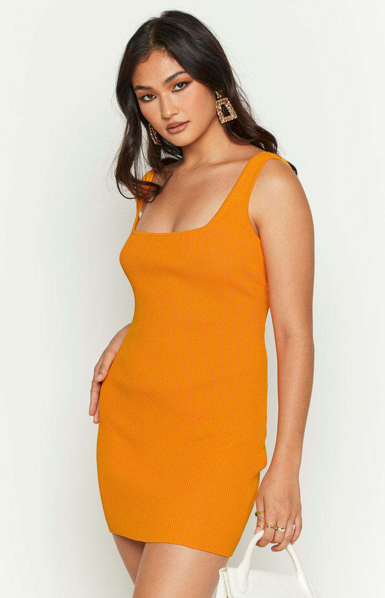 Damen figurbetontes Minikleid im eleganten Rippstrickdesign R&B