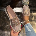 Damen Glitzernde Slip-On Sneakers mit dekorativem Schleifen-Detail R&B